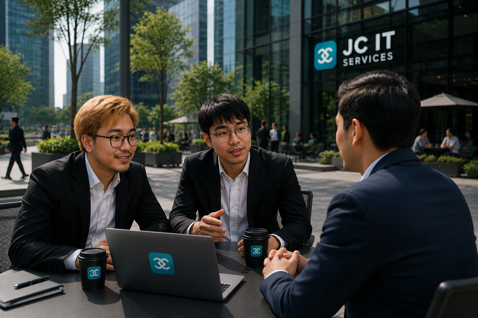 JCIT consultants discussing a client project