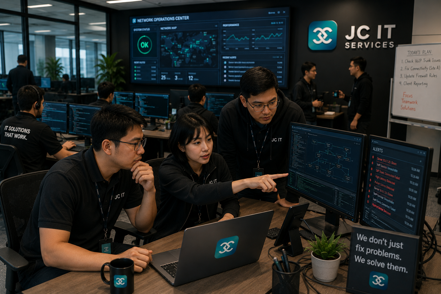 JCIT specialists managing network and operations systems